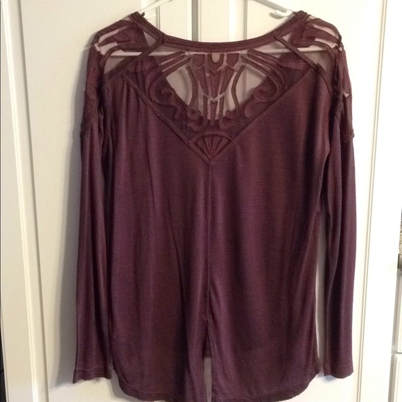 Free People Plum Split Back Gatsby Top - Picture 5 of 5